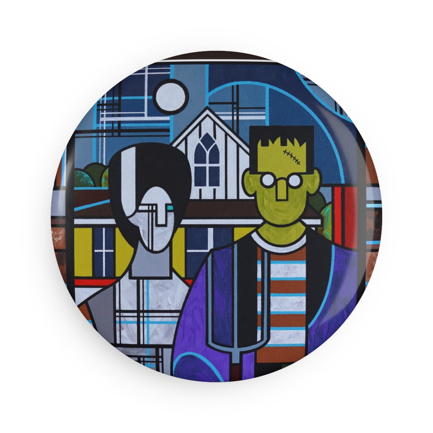 American Gothic - Frankenstein Magnet, Round