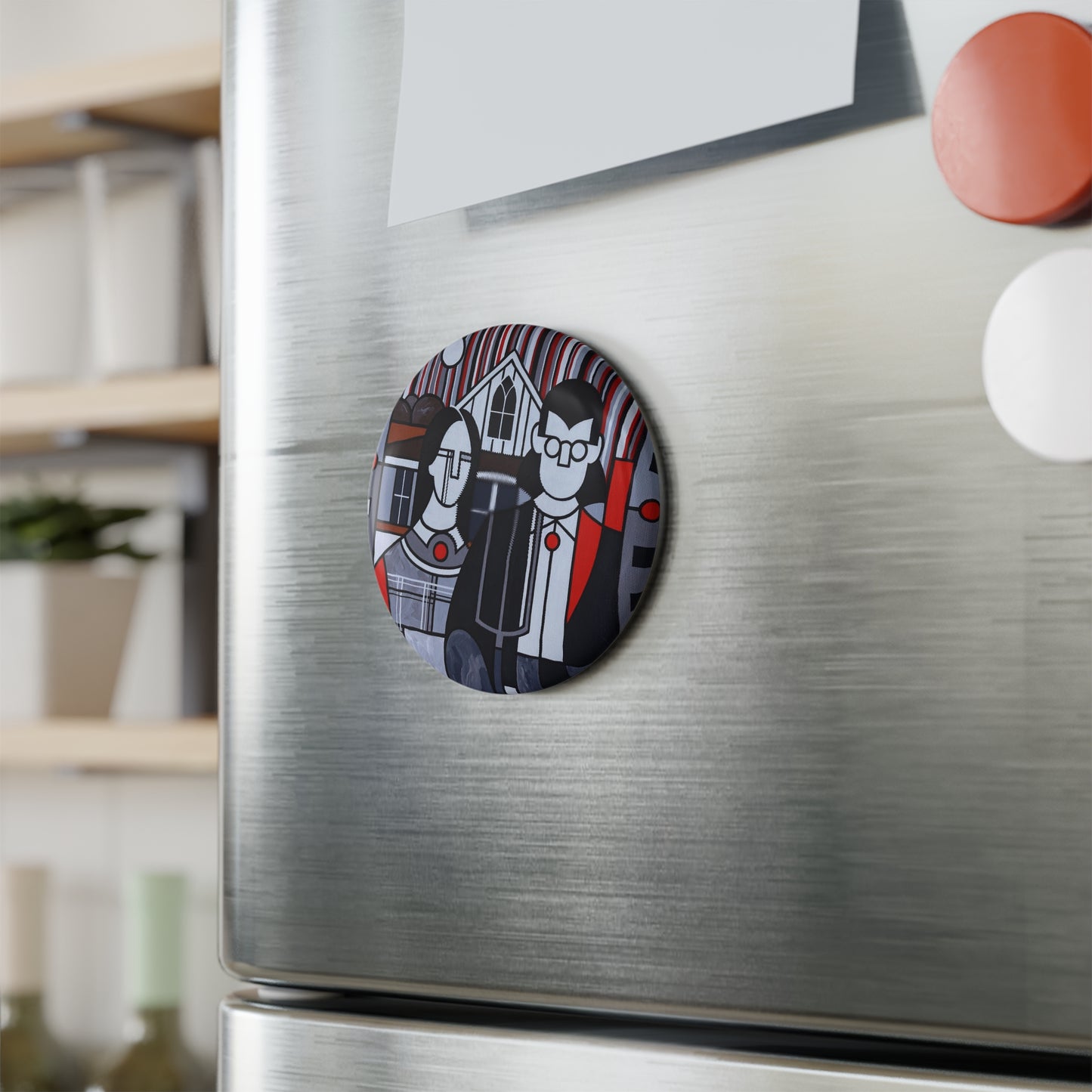 American Gothic - Dracula Magnet, Round
