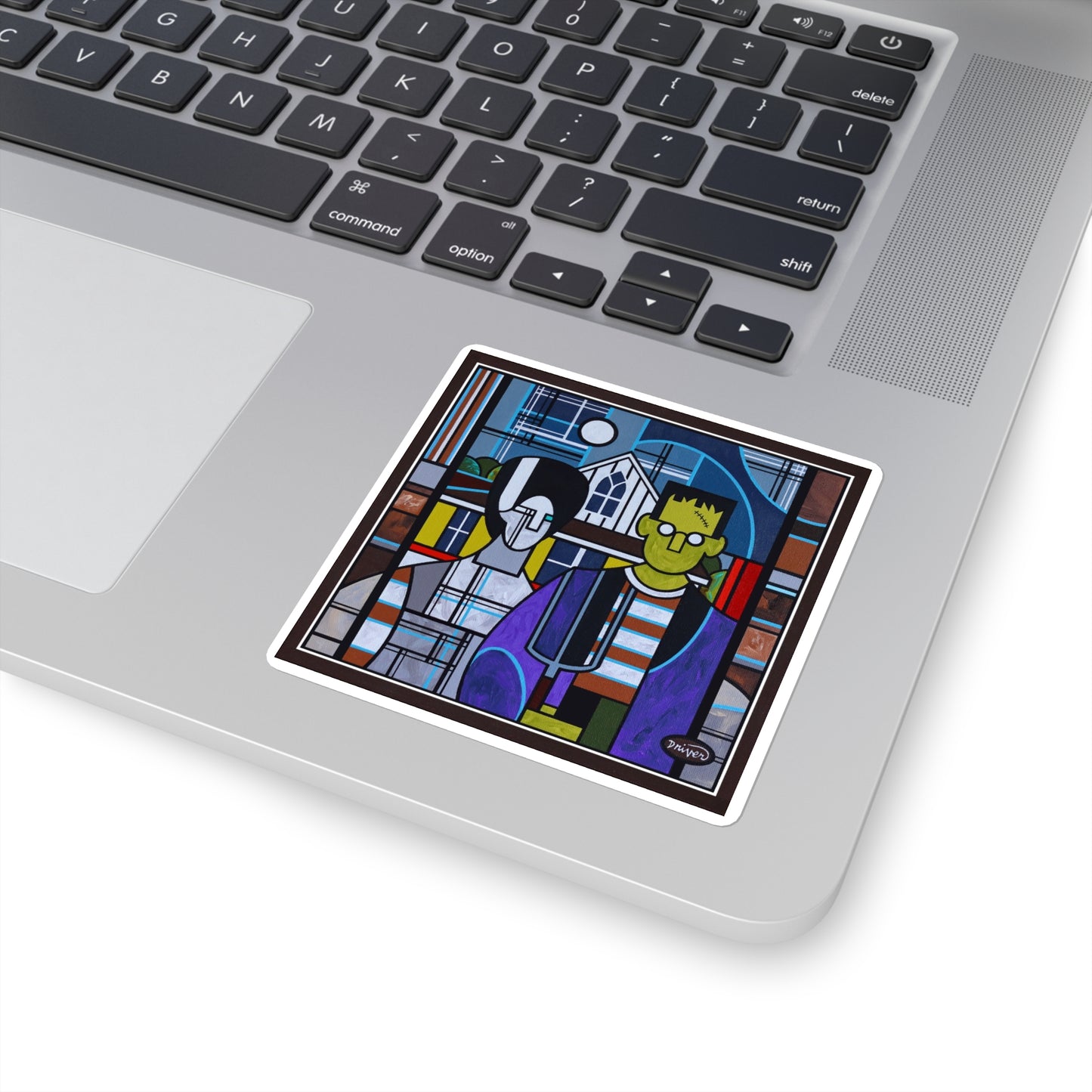 American Gothic - Frankenstein Square Stickers